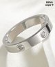 TEULRIP Anti Tarnish Minimal Zircon Stainless Steel Unisex Ring 3g- Silver