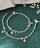 JEWELS NEST-Elegant Silver-Plated Star Charm Chain Anklet-Silver