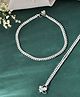 JEWELS NEST-Elegant Silver-Plated Rhinestone Anklet-SILVER