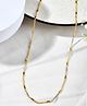 JEWELS NEST Elegant Gold-Tone Dual-Tone Textured Chain for Women- 30 g