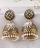 JEWELS NEST Gold-Plated Pearl Jhumka Earrings   Traditional Ethnic Design- 30 g