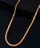 JEWELS NEST- Textured Barrel-Style Gold Chain Necklace  Luxurious Daily Wear - Gold- 30 g