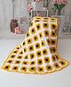 Woonie Handmade Granny Square Sunflower Blanket - Yellow