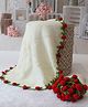 Woonie Handmade Rose Bouquet 25*25 inch Blanket - Cream