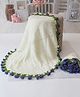 Woonie Handmade Rose Bouquet 25*25 inch Blanket - Cream