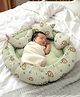 StarAndDaisy Baby nest / Sleeping bed for New Born boy & girl Soft and Comfortable Baby Bed with pillow for 0-12 Months/Foldable & Washable, round baby bedding set Cotton Design -Green