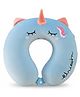 ZQBIEE Unicorn Theme Travel Neck Pillow for Kids-BLUE