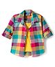 Dapper Dudes Full Sleeves Checked Shirt With Attached Tee - Multi Colour
