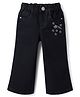 Babyhug Denim Full Length Washed Jeans With Stretch - Black