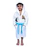Mumma's Touch LuxeBamboo Bird Theme Kids Hooded Bath Robe - White  