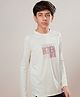 Technosport Knit Full Sleeves Rider Forever Text Printed Tee - Off White