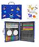 VGRASSP 50 Pcs Space Theme Drawing And Coloring Kit Toy For Kids - Portable Complete Art Set With Oil Pastels, Watercolors, Dual Tip Markers And More - School Stationery Gift - Color May Vary
