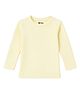 MOONKIDS Cotton Blend Knit Full Sleeves Solid Thermal Vest - Yellow