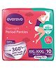 Evereve Period Panty Disposable High Absorbency Heavy Flow 360 Coverage Zero Leaks Ideal for Maternity Postpartum and Overnight Protection XXL to XXXL -  Pack of 10