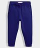 Orange Sugar 100% Cotton Knit Solid Joggers - Royal Blue