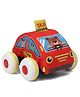 Shooting Star Pull Back Taxi Toy Car with Fabric Material Animal Print - Red