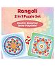 Modi Toys Rangoli 2-in-1 Jigsaw Puzzle Set 36 Pieces Puzzle 1 Pcs Height 25.4 cm