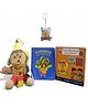 Modi Toys Baby Hanuman Educational Gift Set  4-in-1 (Non-Mantra Plush, Board Book, 2-in-1 Puzzle & Keychain)  4 pcs
