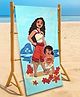 Yellow Bee Cotton Knit Disney Princess Featuring Moana Characters Printed Bath Towel - Multi Colour