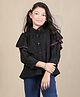 Cutiekins Woven Full Sleeves Solid Top - Black