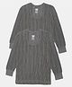 DOLLAR Cotton Blend Pack Of 2 Knit Full Sleeves Solid Thermal Vests - Charcoal Mel