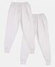 DOLLAR Cotton Blend Knit Pack Of 2 Striped Thermal Pants - Off White