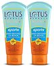 Lotus Herbals Safe Sun Sports Daily-Defence Uv Block Spf 50 Pa+++| All Skin Types| Anti Pollution | 40 g Each ( Pack Of 2 )