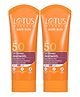 Lotus Herbals Safe Sun Uv Screen Matte Gel Spf 50| Comfrey - Vanilla - Horse Extract | Pa+++ |100 g ( Pack Of 2 )