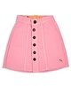 Knit N Knot Denim Woven Solid  Skirt - Pink