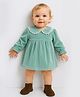 Spool Junior Cotton Woven Full Sleeves Lace Detailed Dress - Pista