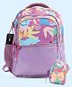 Pearlbags Height 16 Inches Polyester Water Resistant Casual Backpack With Pencil Pouch For School For Boys and Girls Lavender