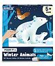 Binca Foam Sticker Mosaic Art Activity, 750+ 3D Glitter Foam Stickers, 5 Winter Animals with Display Arch, DIY Mess-Free Activities