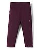 Doreme Cotton Knit Full Length Solid Color Legging - Wine