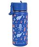 Earthism Double Wall Insulated Stainless Steel Kids Sipper Bottle Ocean Print Blue- 500 ml