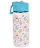 Earthism Double Wall Insulated Stainless Steel Kids Sipper Bottle Chicks Print White- 500 ml