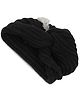 Tipy Tipy Tap Knot Detailed Pearl & Feather Embellished Turban - Black - Circumference - 32 cms