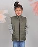 Superminis Woven Sleeveless Solid Light Winter Jacket - Grey