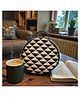 On Earth Round sling bag ( Triangle design)Black & grey