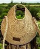 Onearth Round Jute Bag - Beige