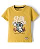 Little Darlings Sinker Knit Half Sleeves Koala Printed T-Shirt - Olive Green