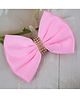 Little Miss Cuttie Bow Applique Detailed Hair Clip - Pink