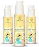 Pure Aura Baby Body Wash Pack of 3 (200ml Each) | Gentle, Tear-Free & Moisturizing Cleansing for Babies