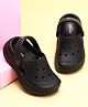 Pine Kids School Shoes Solid Colour Clogs with Back Strap - Black