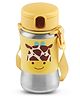 JAYPEE Lil Buds Baby Sipper Bottle For Kids |Food Grade Inner Stainless Steel With Straw|Better Grip With Silicone Cladding|Adjustable Strap For Easy Carry|Drinking Sipper, Yellow ,350 ml
