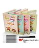 YAMAMA Sank Magic Practice Copy book set For Kids set of (4 book +1 pen +10 Refill) Copy book set for better hand writing - Multicolor