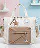 Purple Tots Solid Maternity Diaper Bag - Cream & Brown
