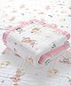 Purple Tots Muslin 6 Layer Towel Cum Blanket - Pink
