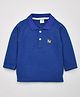 Kiwi Cotton Knit Full Sleeves Solid Polo Tee - Blue