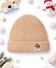 Sportking Knit Penguin Applique Detailed Beanie Cap - Beige - Circumference 33 Cms