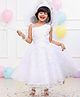 AJ Dezines Net Woven Sleeveless Sequins Embellished Fairy Theme Costume With Wand & Wings Set - White
